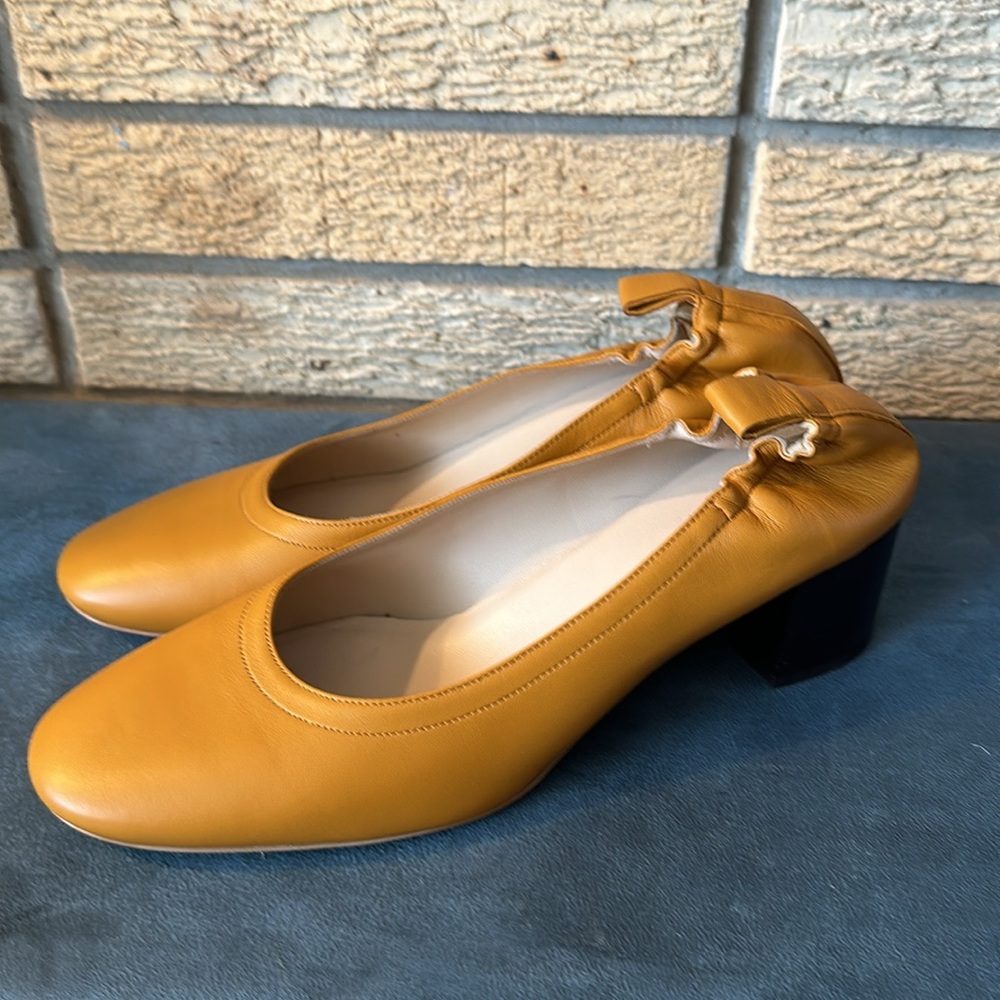 Everlane Mustard Yellow Heels